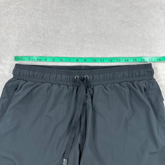 Alo Yoga 2-in-1 Athletic Shorts Men Large Black Grey Built-in Leggings Gym Run - Picture 6 of 9